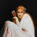 Emile Signol (1804-1892) : "La Folie de la fiancée de Lammermoor ( détail) 1850 - © Musée des Beaux Arts Tours  -  Visuel de l'exposition - © Musée de la Vie Romantique - Paris