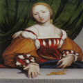 Hans Holbein : "Lais of Corinth " -  34.6 x 26.8 cm -  Kunstmuseum Base
