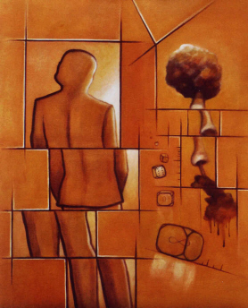 Alain-Christian Benedetti : " Thtre haletant " - VII - Acrylique sur toile  81 x 65 cm - 2005 -  LMDA / A-C.B.