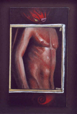 Alain-Christian Benedetti : " En toute objectivit " - IV - Acrylique sur toile 46 x 27 cm  - 2004 -  LMDA / A -C.B.