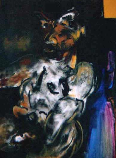 Giuseppe Schembri Bonaci : " bacchus homme " Huile sur toile  73 x 54 cm  - 2004 - LMDA /G.S.B. 