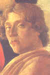 Sandro Botticelli (Autoportrait) Dtail de " L'Adoration des Rois Mages " 1474  Galleria degli Uffizi Florence