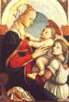 Sandro Botticelli " Vierge  l'enfant et un Ange" 1466  Galleria dello Spedale degli Innocenti  Florence