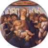 Sandro Botticelli :  " Vierge a  l'enfant et Huit Anges" 1478 - (c)   Staatliche Museum - Berlin 