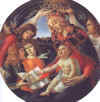 Sandro Botticelli  :  " Madone a l'enfant et Cinq Anges" 1480  - (c) Galleria degli Uffizi - Florence
