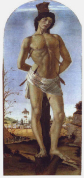 Sandro Botticelli : " Saint Sebastien " 1474  -  (c) Staatliche Museum - Berlin  