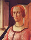 Sandro Botticelli " Portrait de Dame Smeralda Brandini " (dtail) 1475  Victoria and Albert Museum  Londres