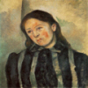 Paul Cezanne :  Madame Cezanne aux cheveux denoues  1890-92 Huilse sur toile  61.9 x 50.8 -  Philadelphia Museum of Art