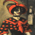 Auguste Chabaud : " Femme à la plume rouge " ( détail ) - Huile sur toile  1907 © Coll. part