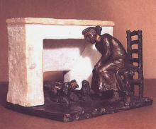 Camille Claudel : " Rve au coin du feu " - Marbre et Bronze 1899 - (c) Coll. part.