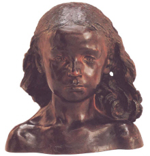camille Claudel : "Charles Lhermitte enfant  " - Bronze 1889 - (c) Coll. part.