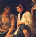 E. Delacroix : "Femmes d'Alger dans leur appartement"  ( detail) 1834  - (c) Musee du Louvre Paris