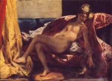 E. Delacroix  : "La Femme caressant un perroquet "1827  - (c) Musee des Beaux Arts - Lyon