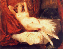 E. Delacroix :  "La Femme aux Bas Blancs " 1825 - (c)  Musee du Louvre - Paris 