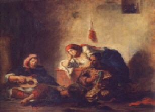 ugne Delacroix :  " Les Musiciens Juifs de Mogador" 1847 -  Muse du Louvre - Paris 