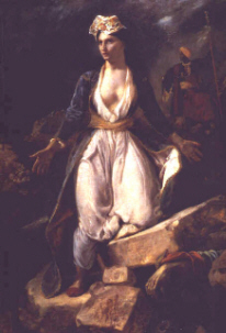 E. Delacroix : " La Grace sur les Ruines de Missolonghi " 1826  - (c) Musee des Beaux Arts - Bordeaux 