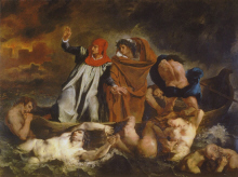 E. Delacroix :  " Dante et Virgile aux Enfers " 1822 - (c)  Musee du Louvre - Paris