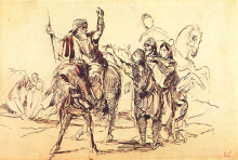 E. Delacroix : " Le depart du Cavalier arabe " 1832  (c)  Musee des Beaux Arts - Lyon