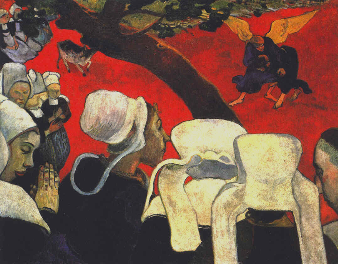 Paul Gauguin :" La Lutte de Jacob avec l'Ange"