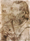 Matthias Grünewald : Autoportrait supposé - date inconnue  encre sur papier  - © Bibliothèque Erlangen