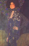 Gustav Klimt : "Portrait d'Emilie Folge" (detail) 1902  - (c)  Historisches Museum der Stadt  -  Vienne