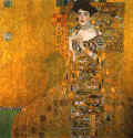 Gustav Klimt : " Portrait de Adele Bloch-Bauer I" -1907 -  peinture et feuilles d'or sur toile 136 x 138 cm  (c) Neue Gallery - New York