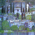 Gustav Klimt :  " Eglise  a Cassone " - 1913  - (c)  Coll. Part. 