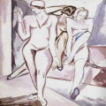 Alberto magnelli : " Les amies " 1922 -1923 - Huile sur toile 125,5x100 cm -  Centre d'Art La Malmaison - Cannes -  ADAGP 2015