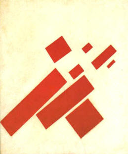 Kasimir Malvitch : "Huit rectangles rouges sur fond blanc " - 1915 - Huile sur toile -  Stedelijk Museum