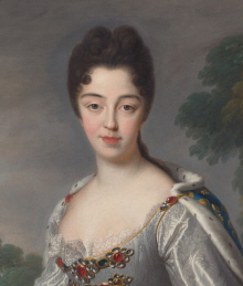Porttrait de Marie Adélaïde de savoie (détail)  -  © Musée Promenade - Marly-Louveciennes