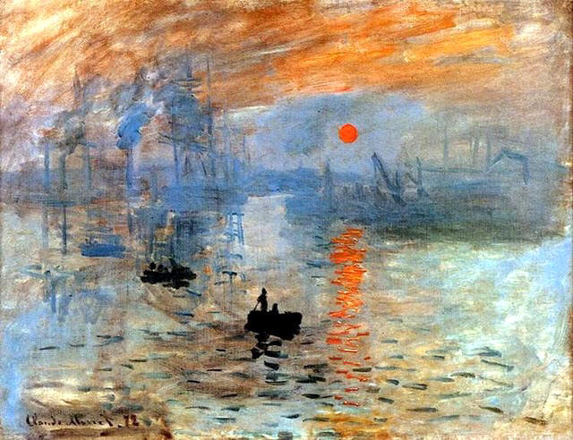 Claude Monet :  " Impression Soleil Levant "  1872   Muse Marmottan - Paris