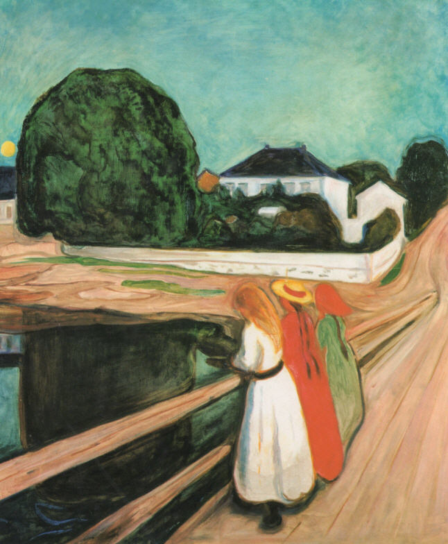 Edvard Munch : " Jeunes filles sur le pont " 1901 - Huile sur toile 136 x 125,5 cm  Nasjonalgalleriet - Oslo