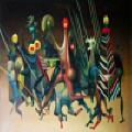 Jules Perahim : " la Guerre Africaine " 1976 -  Muse d'Art Moderne - Strasbourg -  ADAGP