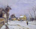 C.Pissarro " La Route de Versailles  Louveciennes " 1870    Coll. Part.