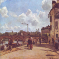 Camille Pissarro  " Vue de Pontoise Quai du Pothuis" 1868    Kunsthalle Mannheim