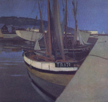 Felix Vallotton :  " Un port " 1901 - (c)  Musee Pouchkine -  Moscou