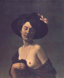 Felix Vallotton : " Portrait de femme en chapeau noir "  1908  - (c)  Musee de l'Ermitage - St Petersbourg