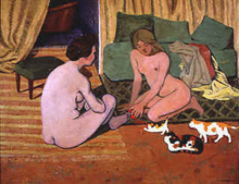 Felix Vallotton :  "Femmes nues aux chats " 1898 - (c)  Coll.Part.