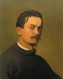 Felix Vallotton  : " Mon portrait " - 1897 - Huile sur toile - (c) Coll. Part.