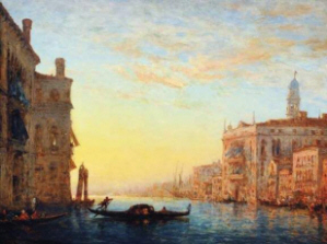 Flix  Ziem : " Venise Le Grand Canal "  - Huile sur panneau  73 x 92 cm  