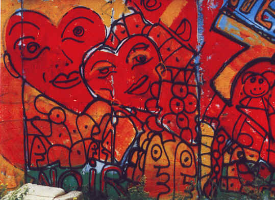 Murs de Berlin  1989 - peinture anonyme  Photo de Francesco et Alessandro Alacevich 