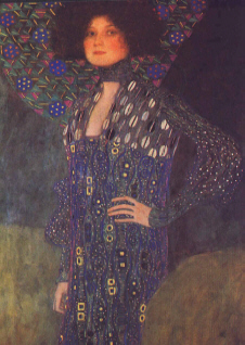 Gustav Klimt :  "Portrait d'Emilie Floge" (detail) 1902 - (c) Historisches Museum der Stadt -  Vienne