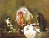J.B.S. Chardin : " La Raie " 1728 - Huile sur toile 114 x 146 cm   Muse du Louvre  - Paris 