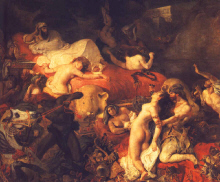 E. Delacroix  : " La Mort de Sardanapale " 1827 - (c)  Musee du Louvre - Paris 