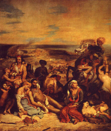 E. Delacroix : "Le Massacre de Scio" 1824 - (c)  Musee du Louvre - Paris 