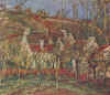 C.Pissarro  " Les toits rouges" 1877  Huile sur toile 54 x 65 cm  Muse d'Orsay Paris