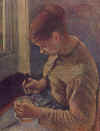 C.Pissarro " Jeune Paysanne prenant son Caf " 1881   Art Institute Chicago