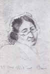 C. Pissarro  : " Mre de l'artiste " 1856  Dessin au crayon   Coll. Part.