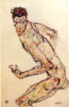Egon Schiele "Le lutteur" 1913  Coll. Part.