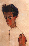Egon Schiele ""Autoportrait " 1910  Historisches Museum der Stadt Vienne